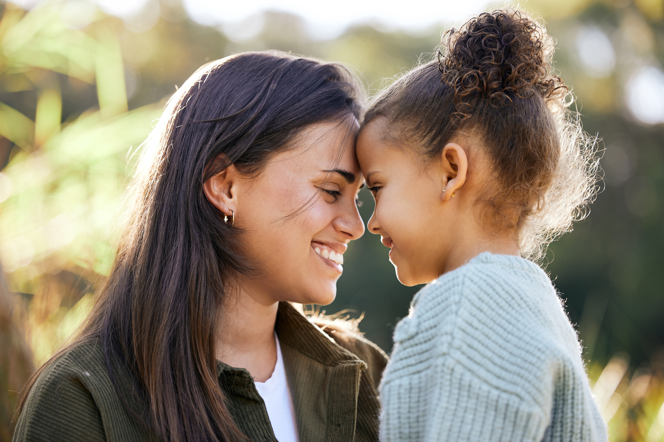 Shot of a young mother and daughter spending time at a park